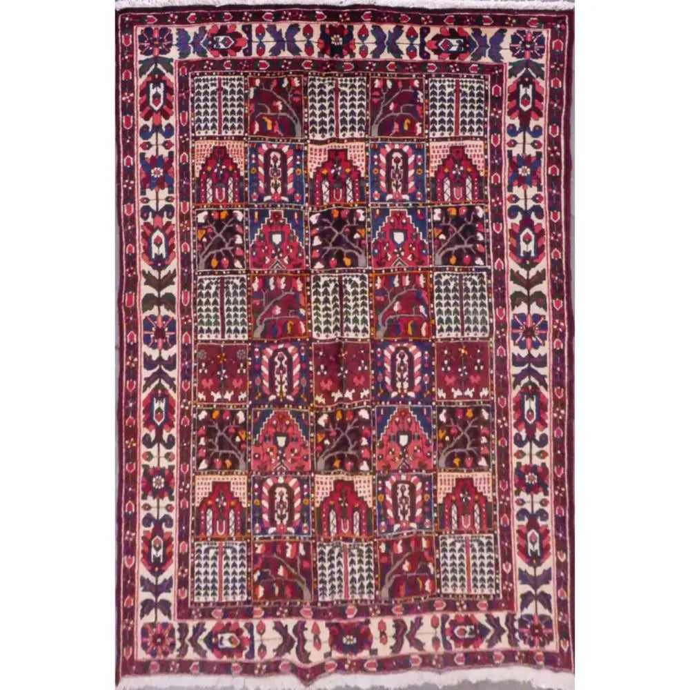 One Of The Kind Hand-Knotted Persian Wool Rug _ Luxurious Vintage Design, 10"2' x 6"9', Artisan Crafted zandirugs